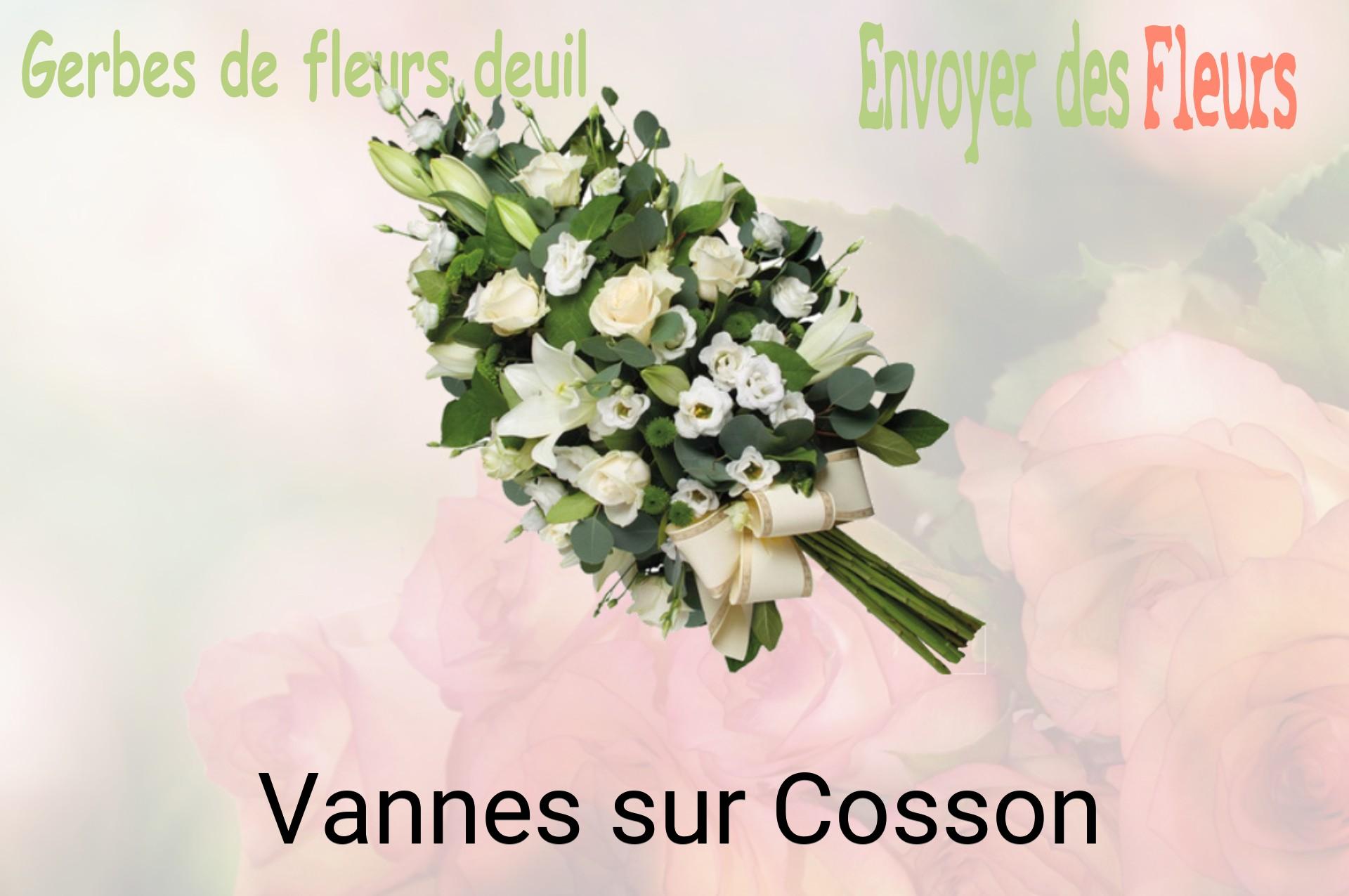 Gerbe de fleurs de deuil livrée à Vannes-sur-Cosson